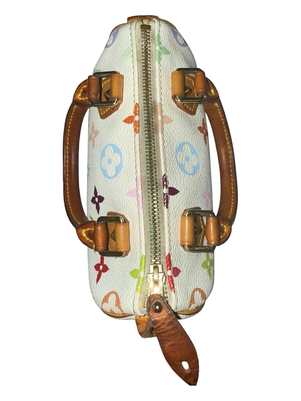 Louis Vuitton x Takashi Murakami Multicolore Mini Speedy HL Blanc